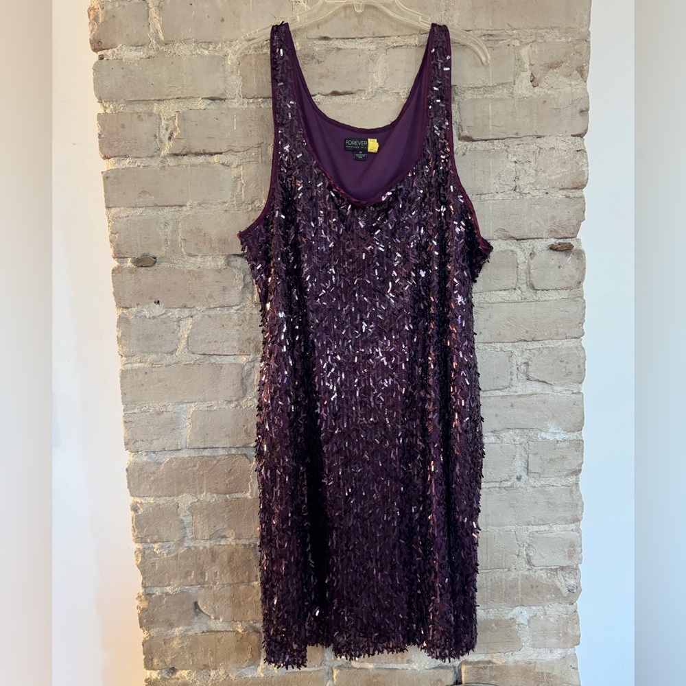 Forever 21 Plus Size Purple Sequin Dress